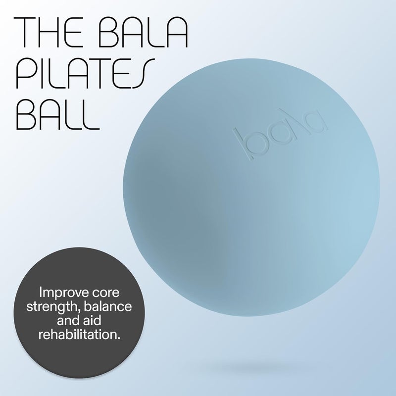 Bala Non-Weighted Exercise Ball - 8" Yoga Ball for Barre, Stretching, Strength & Core Training - Small Pilates Ball Workout Accessory with Mini Pump for Home Gym & Fitness Routines - 100% PVC - Image 2